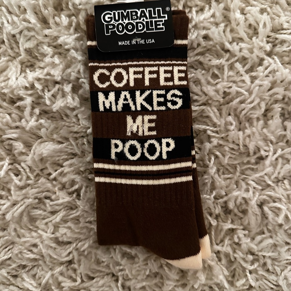 Unisex Coffee Makes Me Poop Socks